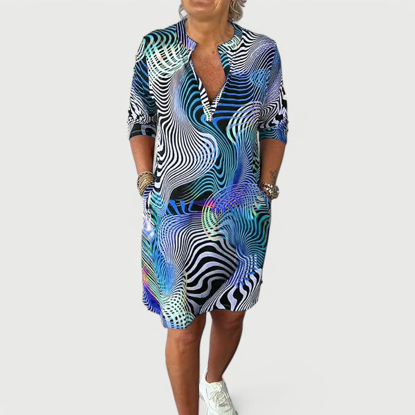 Scarlett Geometric Pocket Dress