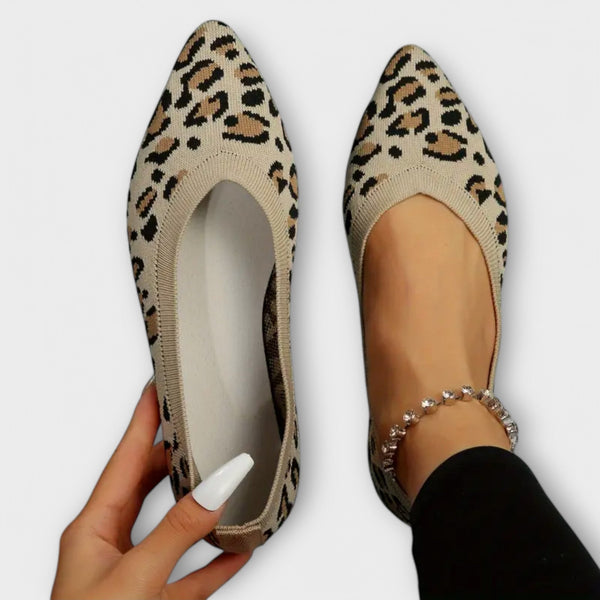 Patricia Pointed Leopard Print Flats