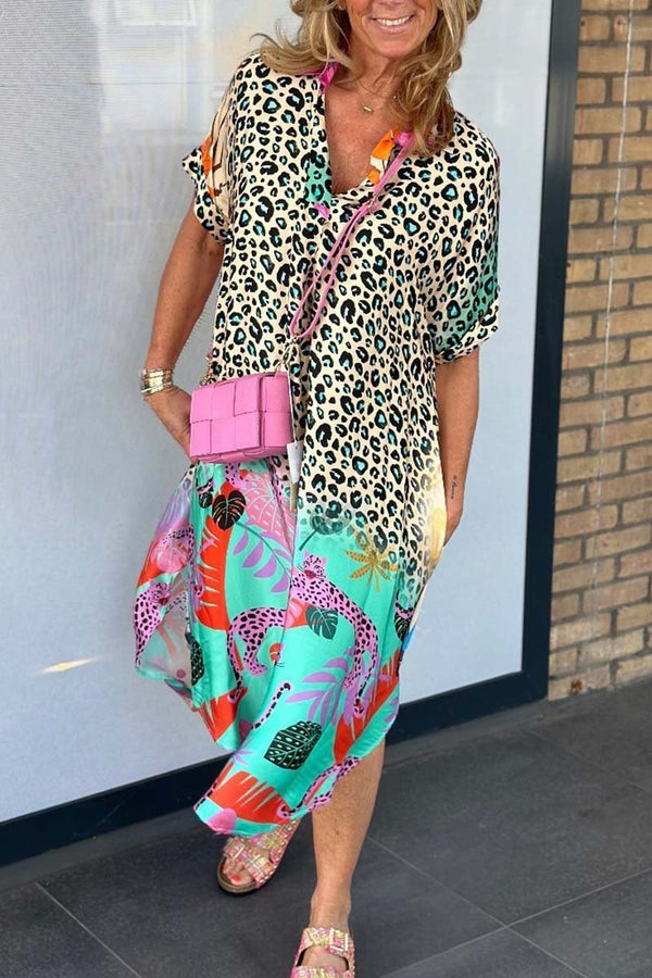 Patricia Tropical Leopard Dress
