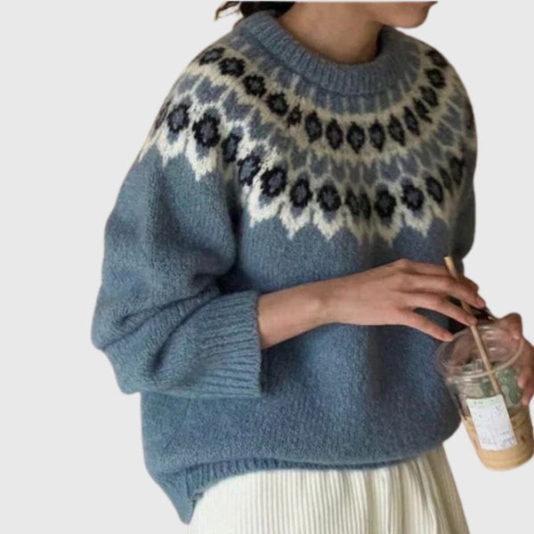 Julia | Elegant Jacquard Sweater